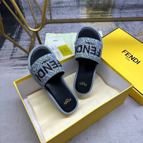 Replica Fendi Slippers For Women #1210011 $85.00 USD for Wholesale