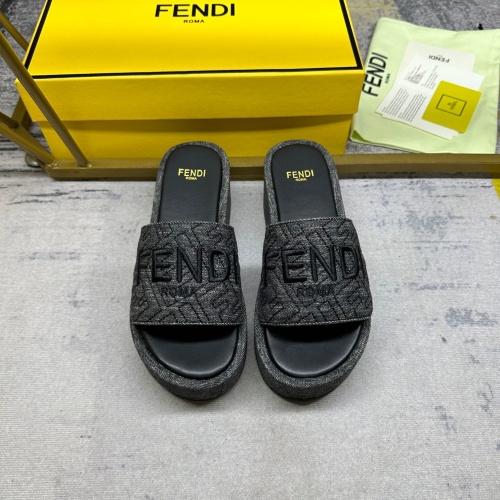 Replica Fendi Slippers For Women #1210012 $85.00 USD for Wholesale