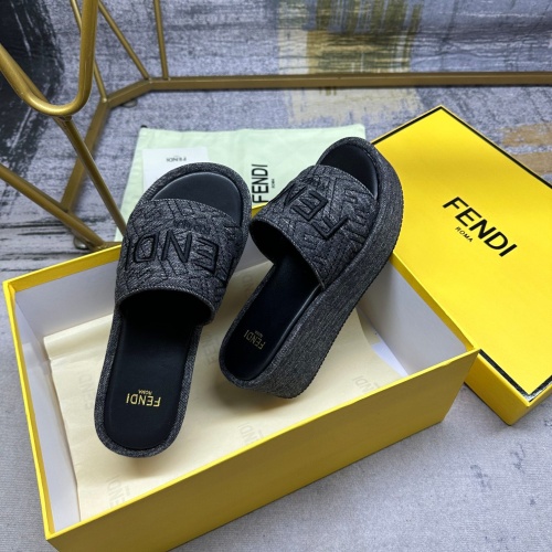 Replica Fendi Slippers For Women #1210012 $85.00 USD for Wholesale