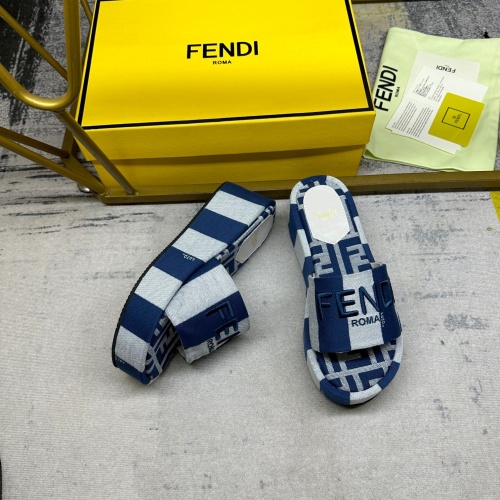 Replica Fendi Slippers For Women #1210013 $85.00 USD for Wholesale