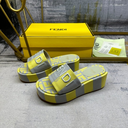 Fendi Slippers For Women #1210015 $85.00 USD, Wholesale Replica Fendi Slippers