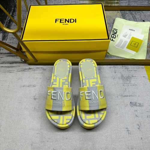 Replica Fendi Slippers For Women #1210015 $85.00 USD for Wholesale