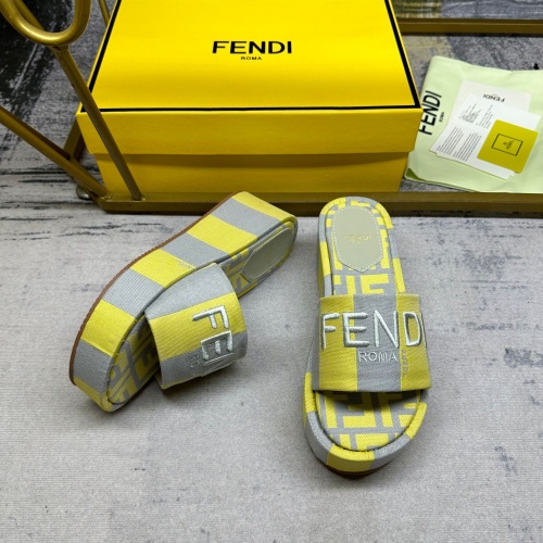 Replica Fendi Slippers For Women #1210015 $85.00 USD for Wholesale