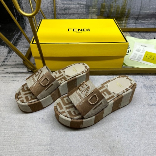 Fendi Slippers For Women #1210016 $85.00 USD, Wholesale Replica Fendi Slippers