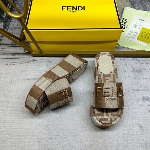 Replica Fendi Slippers For Women #1210016 $85.00 USD for Wholesale