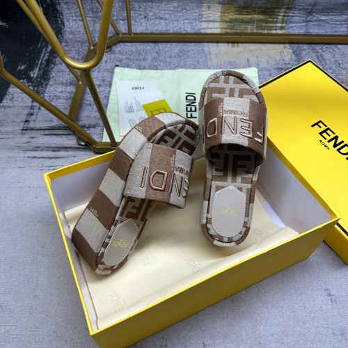 Replica Fendi Slippers For Women #1210016 $85.00 USD for Wholesale