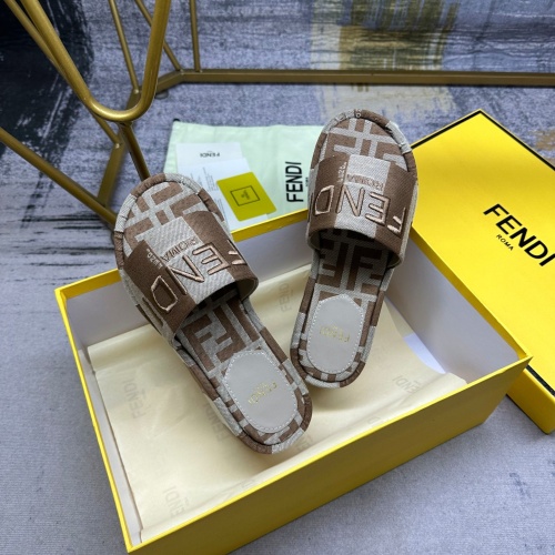 Replica Fendi Slippers For Women #1210016 $85.00 USD for Wholesale