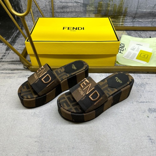 Fendi Slippers For Women #1210017 $85.00 USD, Wholesale Replica Fendi Slippers