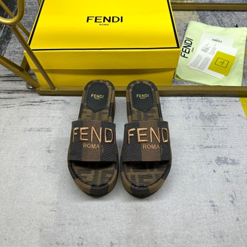 Replica Fendi Slippers For Women #1210017 $85.00 USD for Wholesale