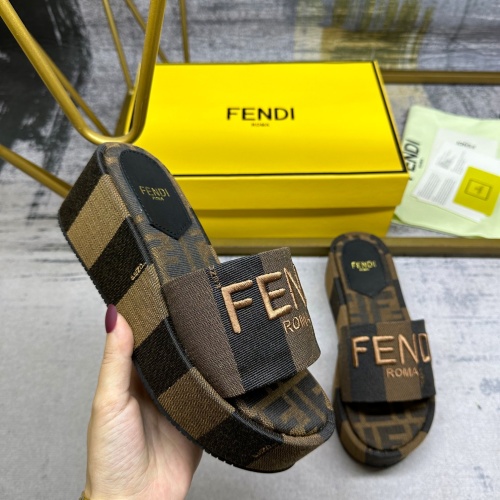 Replica Fendi Slippers For Women #1210017 $85.00 USD for Wholesale