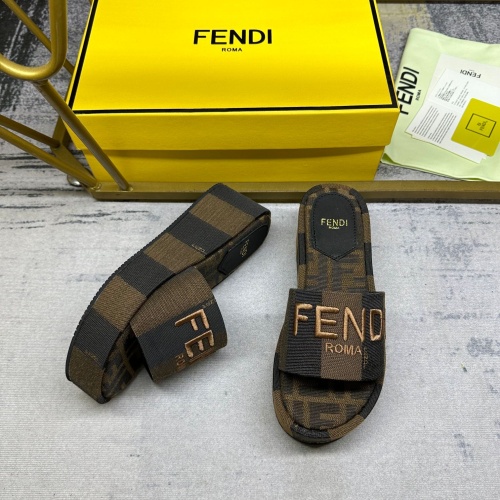 Replica Fendi Slippers For Women #1210017 $85.00 USD for Wholesale