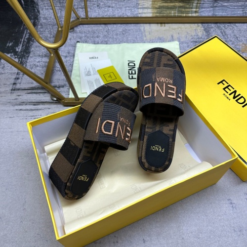 Replica Fendi Slippers For Women #1210017 $85.00 USD for Wholesale