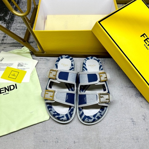 Fendi Slippers For Women #1210018 $85.00 USD, Wholesale Replica Fendi Slippers