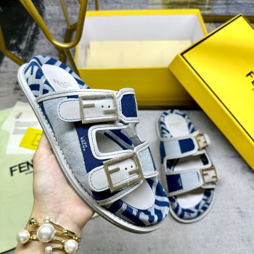 Replica Fendi Slippers For Women #1210018 $85.00 USD for Wholesale