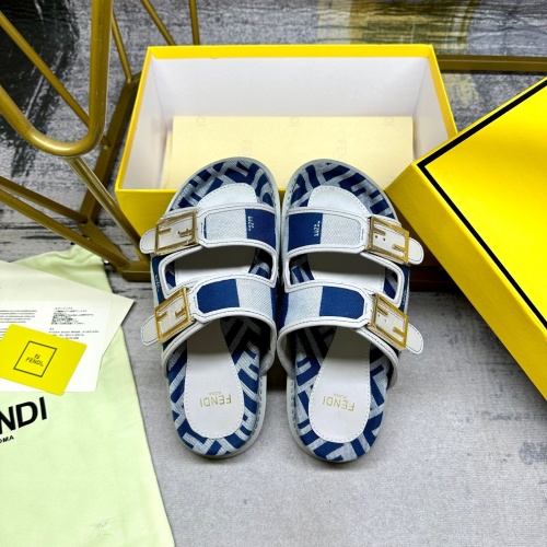 Replica Fendi Slippers For Women #1210018 $85.00 USD for Wholesale