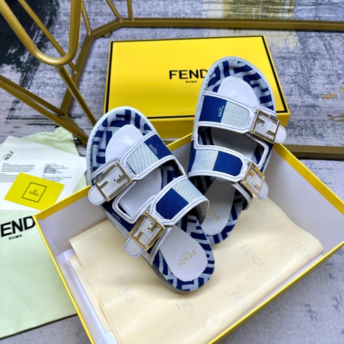 Replica Fendi Slippers For Women #1210018 $85.00 USD for Wholesale