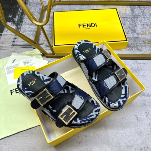 Replica Fendi Slippers For Men #1210021 $85.00 USD for Wholesale