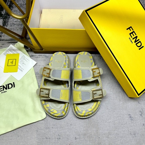 Fendi Slippers For Women #1210022 $85.00 USD, Wholesale Replica Fendi Slippers