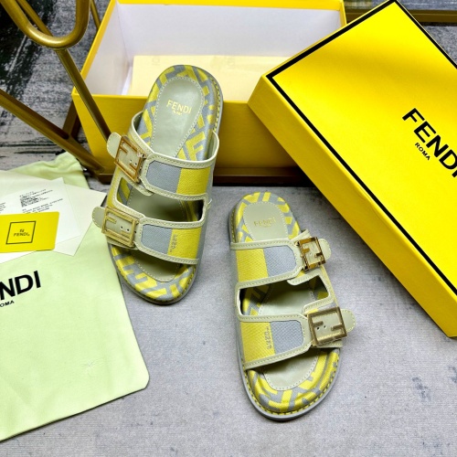 Replica Fendi Slippers For Women #1210022 $85.00 USD for Wholesale