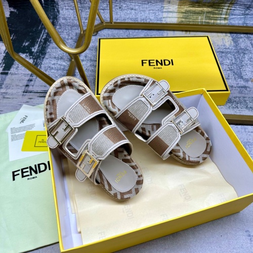 Replica Fendi Slippers For Women #1210024 $85.00 USD for Wholesale