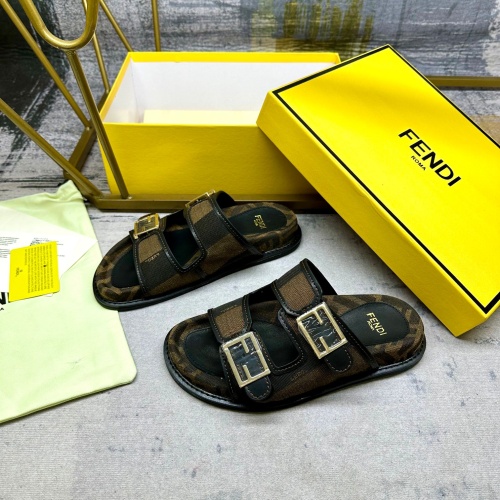 Replica Fendi Slippers For Women #1210026 $85.00 USD for Wholesale