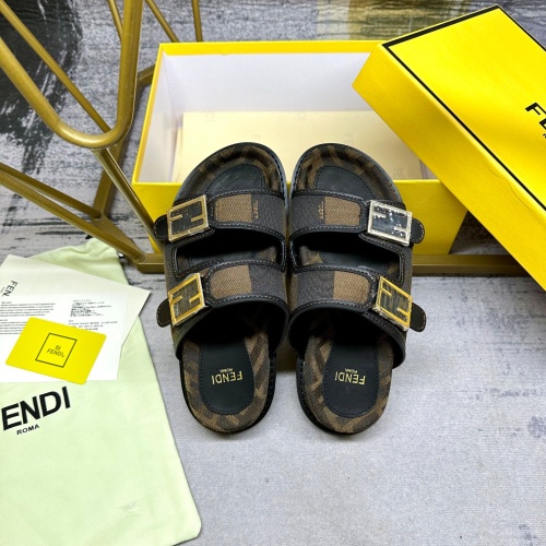 Replica Fendi Slippers For Women #1210026 $85.00 USD for Wholesale