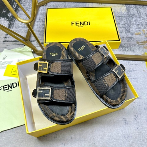 Replica Fendi Slippers For Women #1210026 $85.00 USD for Wholesale