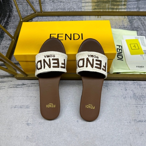 Replica Fendi Slippers For Women #1210028 $80.00 USD for Wholesale