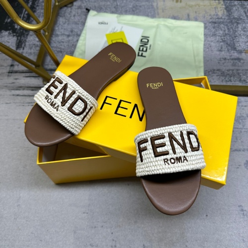 Replica Fendi Slippers For Women #1210028 $80.00 USD for Wholesale