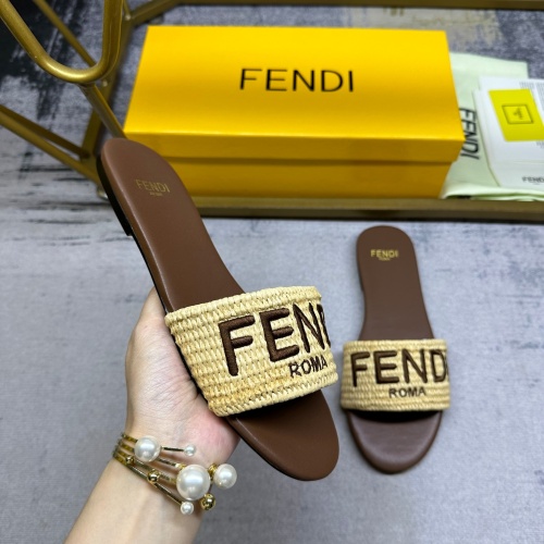 Replica Fendi Slippers For Women #1210029 $80.00 USD for Wholesale