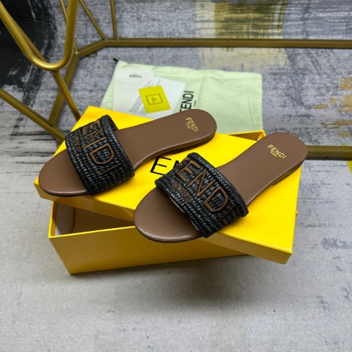 Replica Fendi Slippers For Women #1210030 $80.00 USD for Wholesale