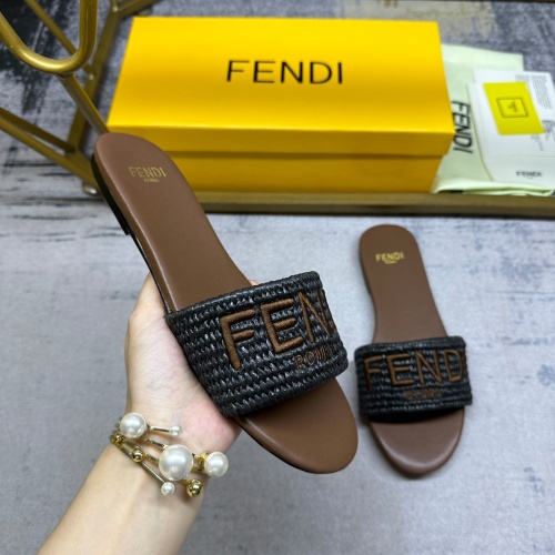 Replica Fendi Slippers For Women #1210030 $80.00 USD for Wholesale