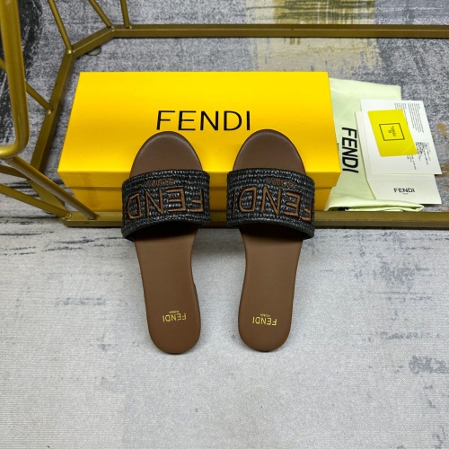 Replica Fendi Slippers For Women #1210030 $80.00 USD for Wholesale