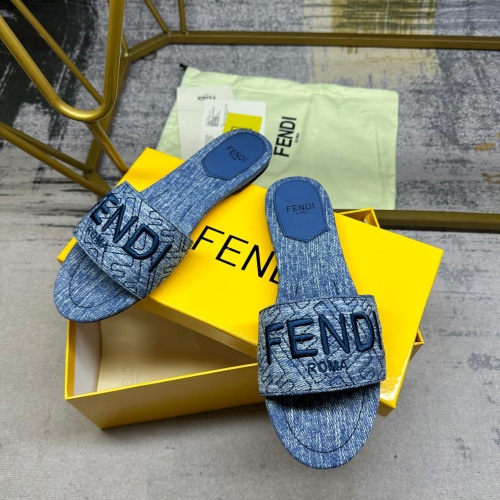 Replica Fendi Slippers For Women #1210031 $80.00 USD for Wholesale