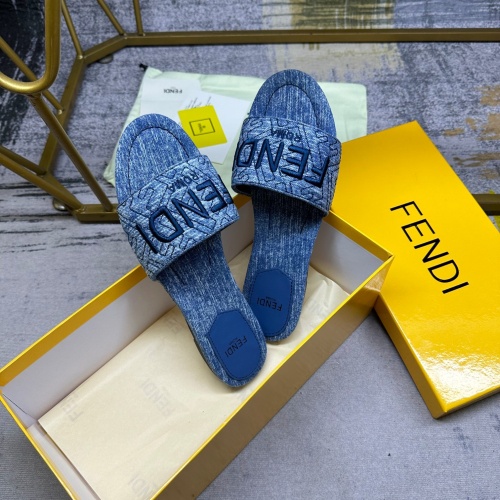 Replica Fendi Slippers For Women #1210031 $80.00 USD for Wholesale