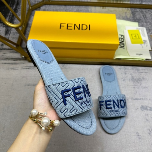 Replica Fendi Slippers For Women #1210032 $80.00 USD for Wholesale