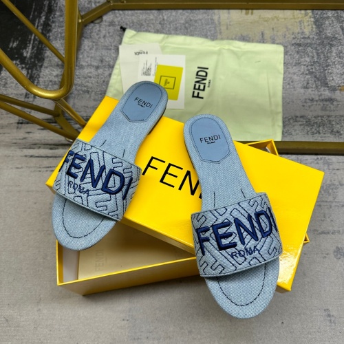 Replica Fendi Slippers For Women #1210032 $80.00 USD for Wholesale