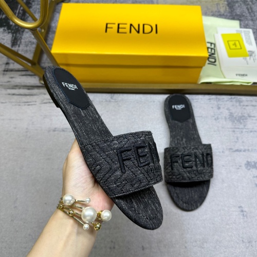 Replica Fendi Slippers For Women #1210034 $80.00 USD for Wholesale