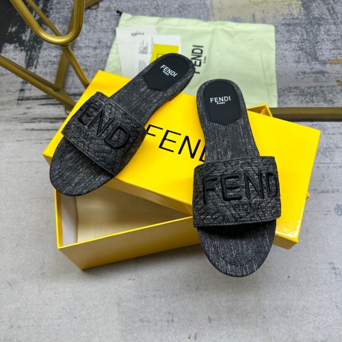 Replica Fendi Slippers For Women #1210034 $80.00 USD for Wholesale