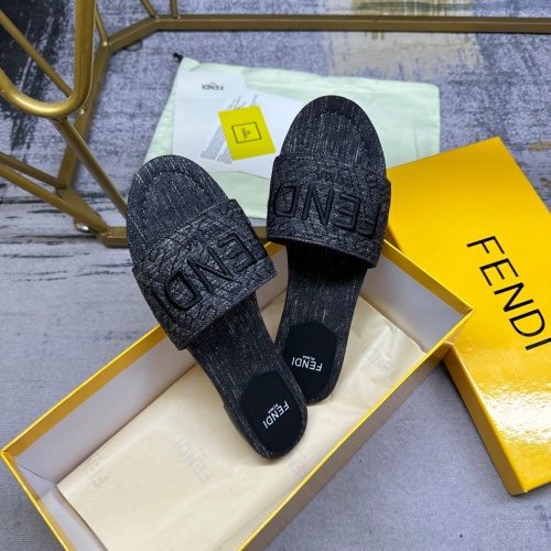 Replica Fendi Slippers For Women #1210034 $80.00 USD for Wholesale