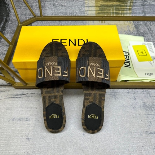 Replica Fendi Slippers For Women #1210036 $82.00 USD for Wholesale