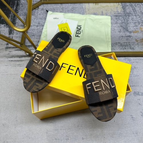 Replica Fendi Slippers For Women #1210036 $82.00 USD for Wholesale