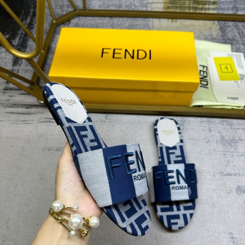 Replica Fendi Slippers For Women #1210037 $82.00 USD for Wholesale