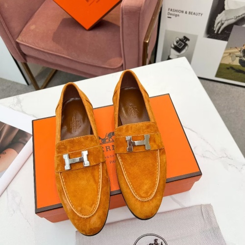 Replica Hermes Leather Shoes For Women #1210088 $96.00 USD for Wholesale