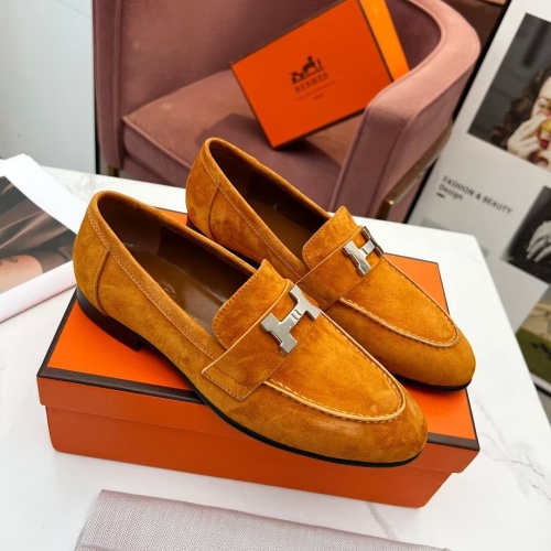 Replica Hermes Leather Shoes For Women #1210088 $96.00 USD for Wholesale