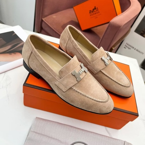 Replica Hermes Leather Shoes For Women #1210090 $96.00 USD for Wholesale