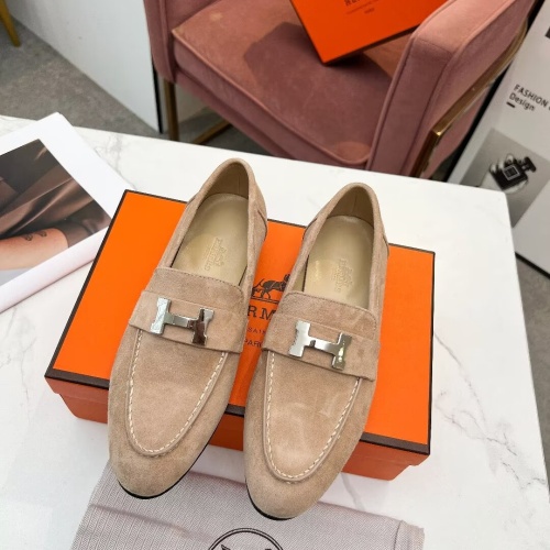 Replica Hermes Leather Shoes For Women #1210090 $96.00 USD for Wholesale