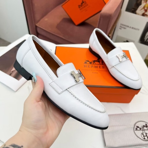 Replica Hermes Leather Shoes For Women #1210093 $96.00 USD for Wholesale