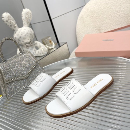 Replica MIU MIU Slippers For Women #1210190 $82.00 USD for Wholesale