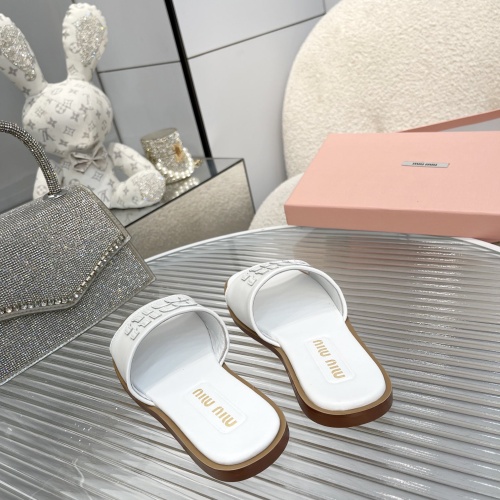 Replica MIU MIU Slippers For Women #1210190 $82.00 USD for Wholesale